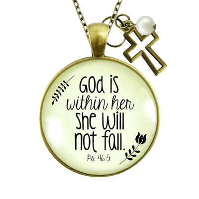 Gutsy Goodness Faith Necklace God is Within Her Psalm Quote Saying Womens Reminder Jewelry - Gutsy Goodness;Faith Necklace God Is Within Her Psalm Quote Saying Womens Reminder Jewelry - Gutsy Goodness Handmade Jewelry Gifts