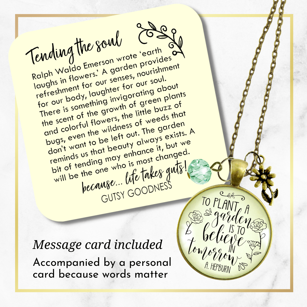 Gutsy Goodness Funny Gardening Necklace God Made Rainy Days So Housework Done Gift Jewelry - Gutsy Goodness;Funny Gardening Necklace God Made Rainy Days So Housework Done Gift Jewelry - Gutsy Goodness Handmade Jewelry Gifts