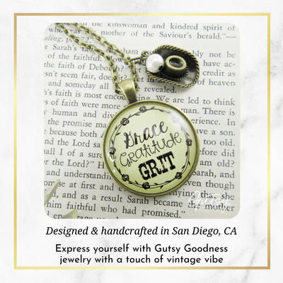 Gutsy Goodness Grace Gratitude Grit Country Necklace Western Cow Jewelry - Gutsy Goodness Handmade Jewelry;Grace Gratitude Grit Country Necklace Western Cow Jewelry - Gutsy Goodness Handmade Jewelry Gifts