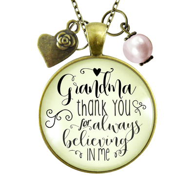 Gutsy Goodness Grandma Necklace Thank You for Believing from Grandchild Jewelry - Gutsy Goodness Handmade Jewelry;Grandma Necklace Thank You For Believing From Grandchild Jewelry - Gutsy Goodness Handmade Jewelry Gifts