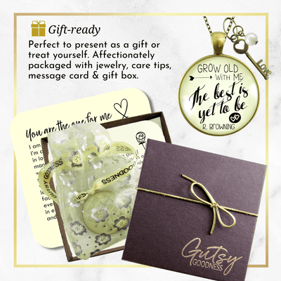 Couples Jewelry Grow Old with Me Necklace Best Yet to be Gift - Gutsy Goodness