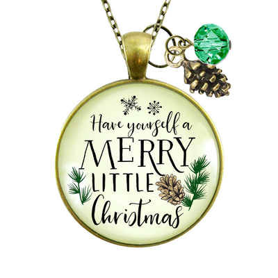 Holiday Necklace Have Yourself Merry Little Christmas Jewelry Gift
