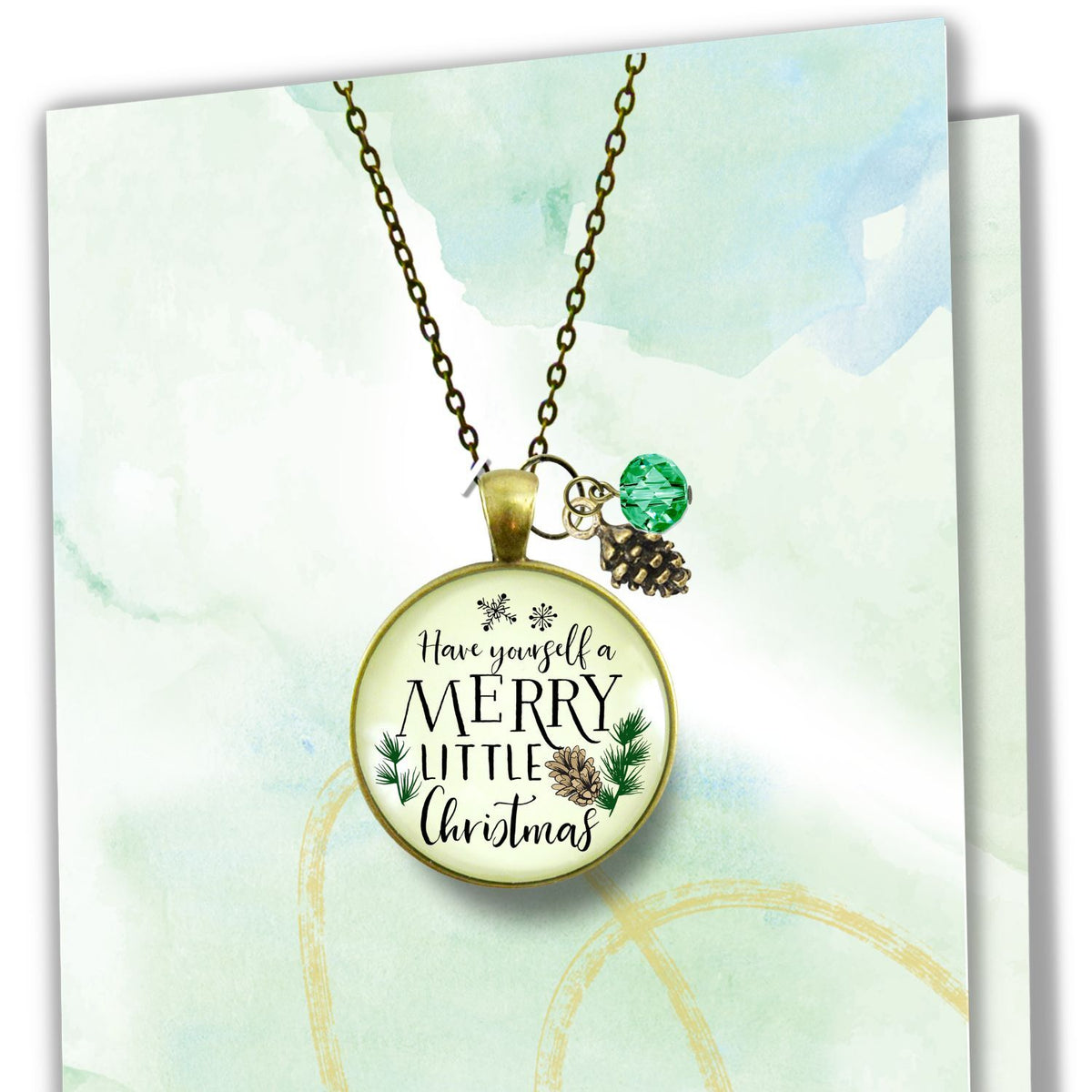 Holiday Necklace Have Yourself Merry Little Christmas Jewelry Gift