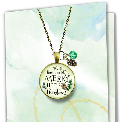 Holiday Necklace Have Yourself Merry Little Christmas Jewelry Gift