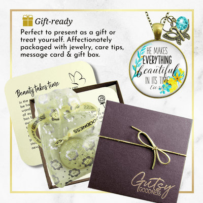 Gutsy Goodness He Makes Everything Beautiful Necklace Christian Watercolor Jewelry - Gutsy Goodness Handmade Jewelry;He Makes Everything Beautiful Necklace Christian Watercolor Jewelry - Gutsy Goodness Handmade Jewelry Gifts