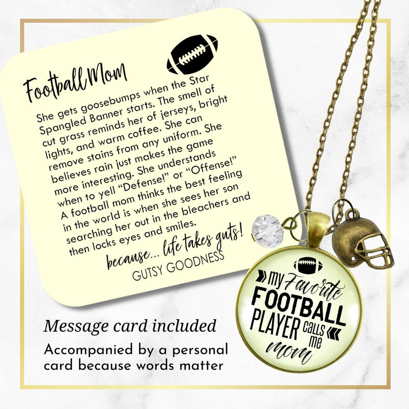 Football Mom Necklace Favorite Football Player Sports Mother Jewelry Clear Bead  Necklace - Gutsy Goodness Handmade Jewelry