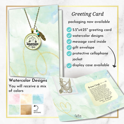 Handmade Gutsy Goodness Jewelry Wherever I Roam The Mountains Call My Soul Home Necklace Nature Theme Jewelry & Message Card