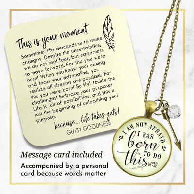 Gutsy Goodness I Am Not Afraid Necklace I Was Born Quote Joan of Arc Boho Jewelry - Gutsy Goodness Handmade Jewelry;I Am Not Afraid Necklace I Was Born Quote Joan Of Arc Boho Jewelry - Gutsy Goodness Handmade Jewelry Gifts