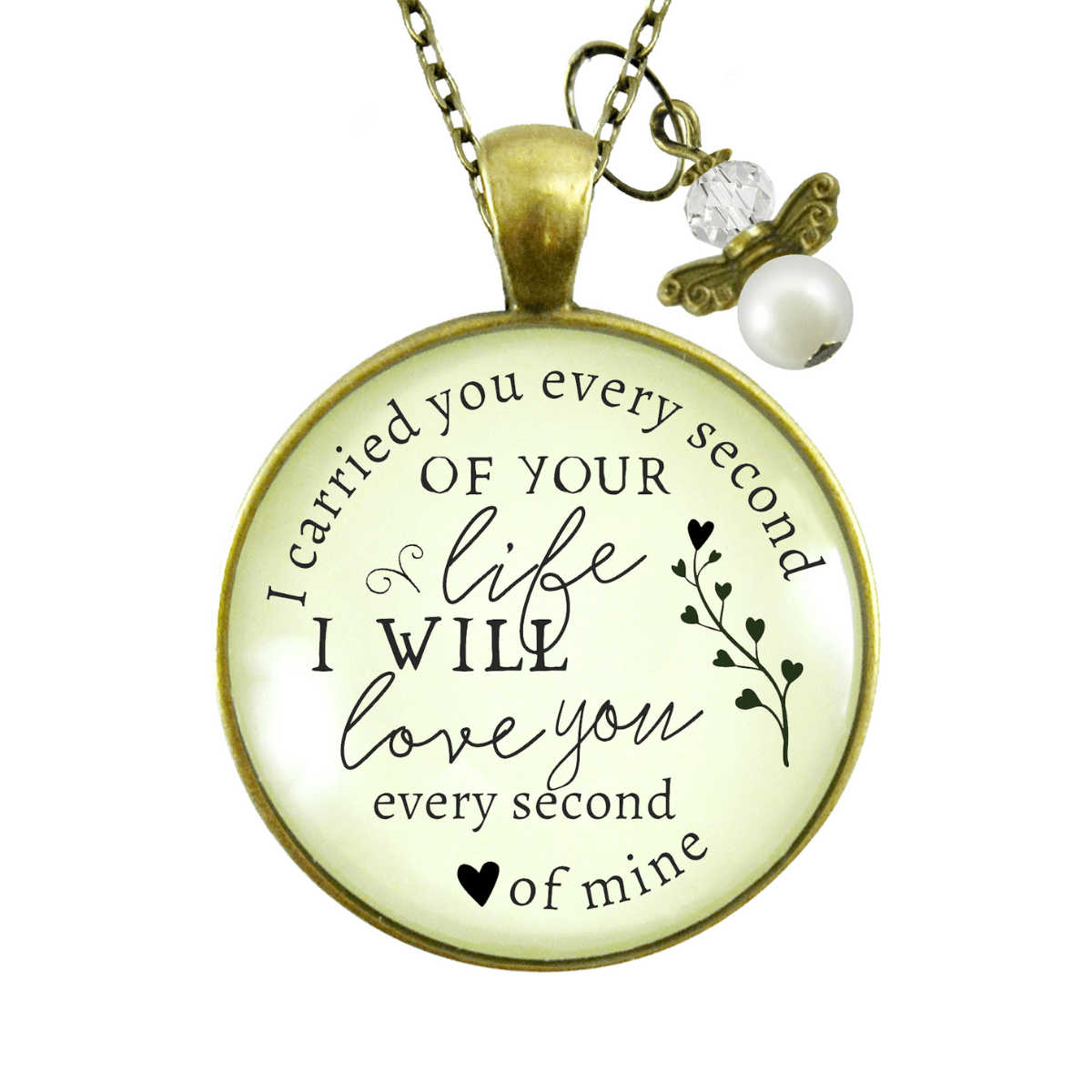 Gutsy Goodness I Carried You Miscarriage Necklace Baby Loss Angel Charm Jewelry Memorial Gift - Gutsy Goodness Handmade Jewelry;I Carried You Miscarriage Necklace Baby Loss Angel Charm Jewelry Memorial Gift - Gutsy Goodness Handmade Jewelry Gifts
