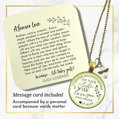 Gutsy Goodness I Carried You Miscarriage Necklace Baby Loss Angel Charm Jewelry Memorial Gift - Gutsy Goodness Handmade Jewelry;I Carried You Miscarriage Necklace Baby Loss Angel Charm Jewelry Memorial Gift - Gutsy Goodness Handmade Jewelry Gifts