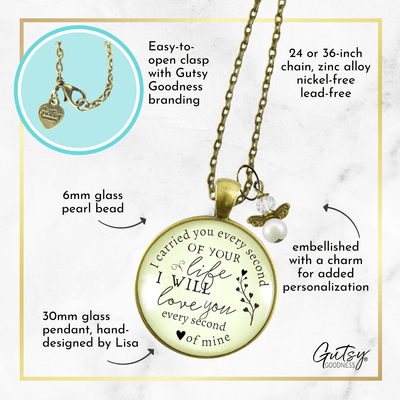 Gutsy Goodness I Carried You Miscarriage Necklace Baby Loss Angel Charm Jewelry Memorial Gift - Gutsy Goodness Handmade Jewelry;I Carried You Miscarriage Necklace Baby Loss Angel Charm Jewelry Memorial Gift - Gutsy Goodness Handmade Jewelry Gifts