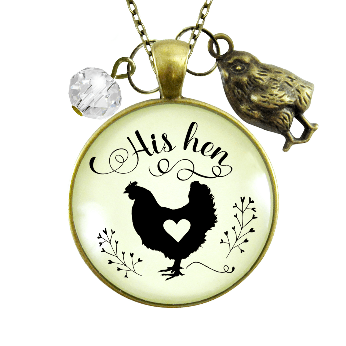 Gutsy Goodness His Hen Necklace For Chicken Mom Vintage Inspired Jewlery - Gutsy Goodness;His Hen Necklace For Chicken Mom Vintage Inspired Jewlery - Gutsy Goodness Handmade Jewelry Gifts