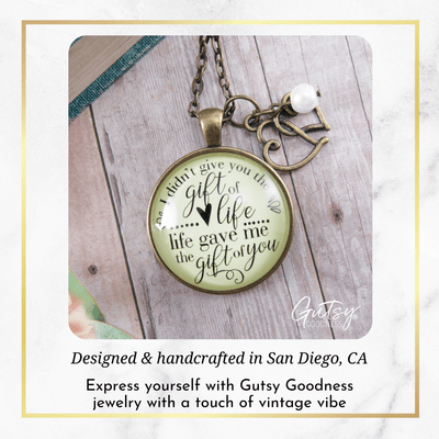 Gutsy Goodness Adoption Necklace I Didn't Give You Life But Blessed Special Child Jewelry - Gutsy Goodness Handmade Jewelry;Adoption Necklace I Didn't Give You Life But Blessed Special Child Jewelry - Gutsy Goodness Handmade Jewelry Gifts