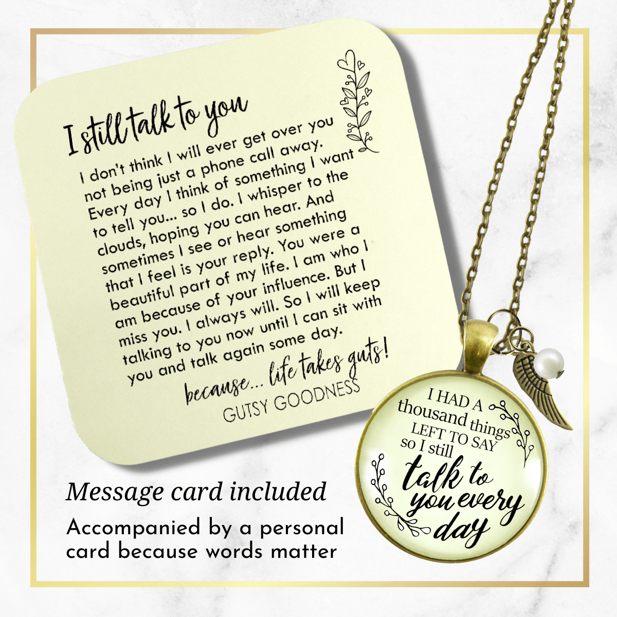 Gutsy Goodness Remembrance Necklace Thousand Things Miss You Memorial Jewelry - Gutsy Goodness;Remembrance Necklace Thousand Things Miss You Memorial Jewelry - Gutsy Goodness Handmade Jewelry Gifts