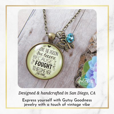 Gutsy Goodness I Love the Person I've Become Necklace Women Life Quote Jewelry - Gutsy Goodness;I Love The Person I've Become Necklace Women Life Quote Jewelry - Gutsy Goodness Handmade Jewelry Gifts