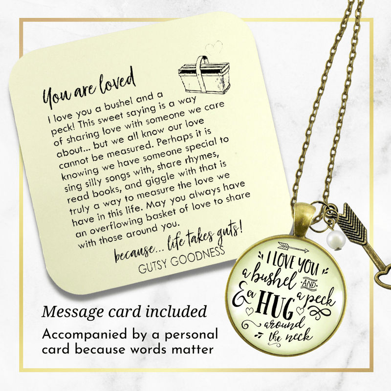 Gutsy Goodness I Love You To The Moon and Back Necklace Inspire Jewelry Half Moon Heart Charm - Gutsy Goodness;I Love You To The Moon And Back Necklace Inspire Jewelry Half Moon Heart Charm - Gutsy Goodness Handmade Jewelry Gifts