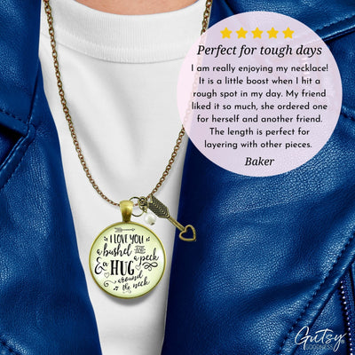 Gutsy Goodness Bushel Peck Necklace I Love You Inspirational BFF Words Jewelry - Gutsy Goodness;Bushel Peck Necklace I Love You Inspirational Bff Words Jewelry - Gutsy Goodness Handmade Jewelry Gifts