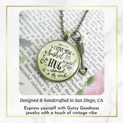 Gutsy Goodness I Love You To The Moon and Back Necklace Inspire Jewelry Half Moon Heart Charm - Gutsy Goodness;I Love You To The Moon And Back Necklace Inspire Jewelry Half Moon Heart Charm - Gutsy Goodness Handmade Jewelry Gifts