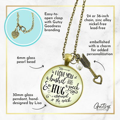 Gutsy Goodness I Love You To The Moon and Back Necklace Inspire Jewelry Half Moon Heart Charm - Gutsy Goodness;I Love You To The Moon And Back Necklace Inspire Jewelry Half Moon Heart Charm - Gutsy Goodness Handmade Jewelry Gifts