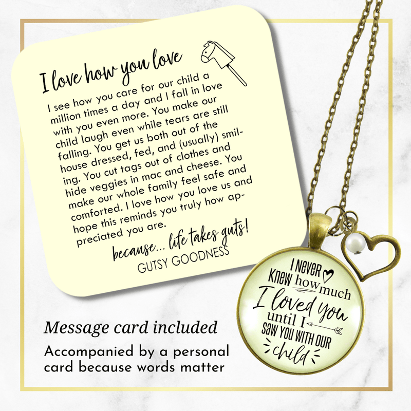 Gutsy Goodness Wife Necklace New Mom I Never Knew How Love Until Child Gift Jewelry - Gutsy Goodness;Wife Necklace New Mom I Never Knew How Love Until Child Gift Jewelry - Gutsy Goodness Handmade Jewelry Gifts