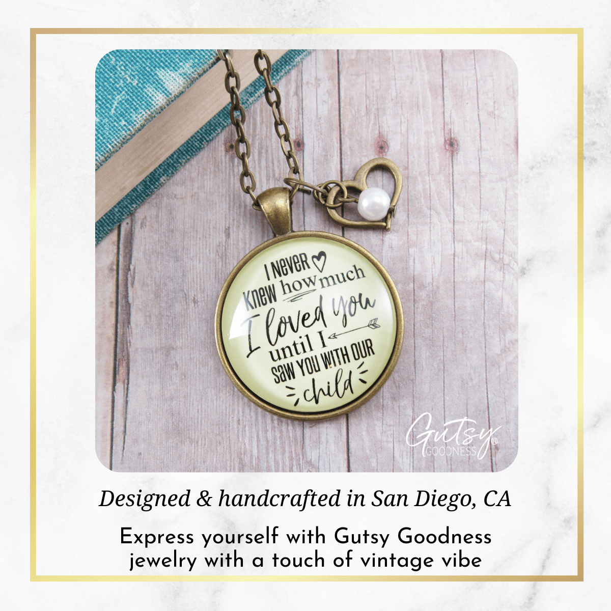 Gutsy Goodness Wife Necklace New Mom I Never Knew How Love Until Child Gift Jewelry - Gutsy Goodness;Wife Necklace New Mom I Never Knew How Love Until Child Gift Jewelry - Gutsy Goodness Handmade Jewelry Gifts