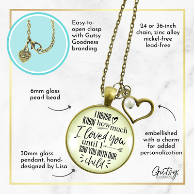 Gutsy Goodness Wife Necklace New Mom I Never Knew How Love Until Child Gift Jewelry - Gutsy Goodness;Wife Necklace New Mom I Never Knew How Love Until Child Gift Jewelry - Gutsy Goodness Handmade Jewelry Gifts