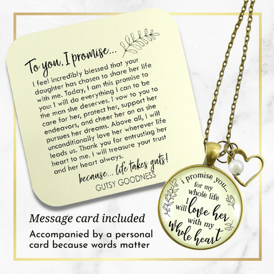 Gutsy Goodness Mother-In-Law Necklace I Promise To Love Her Gift Groom Wedding Jewelry - Gutsy Goodness Handmade Jewelry;Mother-In-Law Necklace I Promise To Love Her Gift Groom Wedding Jewelry - Gutsy Goodness Handmade Jewelry Gifts