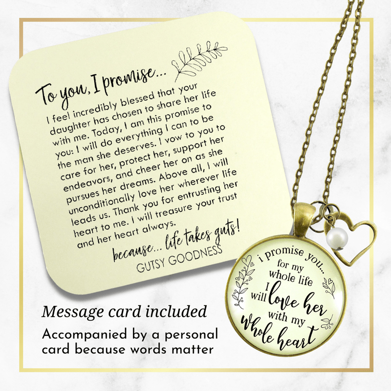 Gutsy Goodness Mother-In-Law Necklace I Promise To Love Her Gift Groom Wedding Jewelry - Gutsy Goodness Handmade Jewelry;Mother-In-Law Necklace I Promise To Love Her Gift Groom Wedding Jewelry - Gutsy Goodness Handmade Jewelry Gifts