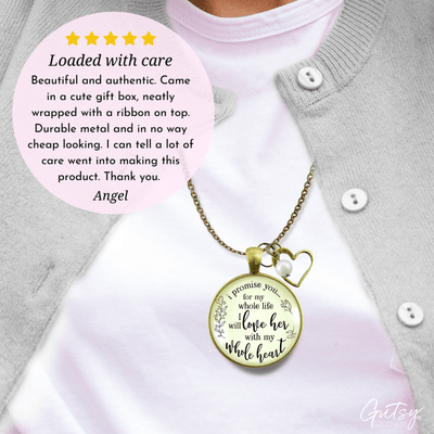 Gutsy Goodness Mother-In-Law Necklace I Promise To Love Her Gift Groom Wedding Jewelry - Gutsy Goodness Handmade Jewelry;Mother-In-Law Necklace I Promise To Love Her Gift Groom Wedding Jewelry - Gutsy Goodness Handmade Jewelry Gifts