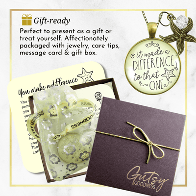 Gutsy Goodness Starfish Necklace Made Difference That One Teacher Story Appreciate Gift Jewelry - Gutsy Goodness Handmade Jewelry;Starfish Necklace Made Difference That One Teacher Story Appreciate Gift Jewelry - Gutsy Goodness Handmade Jewelry Gifts