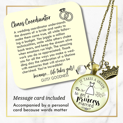 Gutsy Goodness Wedding Planner Necklace Takes Queen Bridesmaid Gift Princess Jewelry - Gutsy Goodness Handmade Jewelry;Wedding Planner Necklace Takes Queen Bridesmaid Gift Princess Jewelry - Gutsy Goodness Handmade Jewelry Gifts