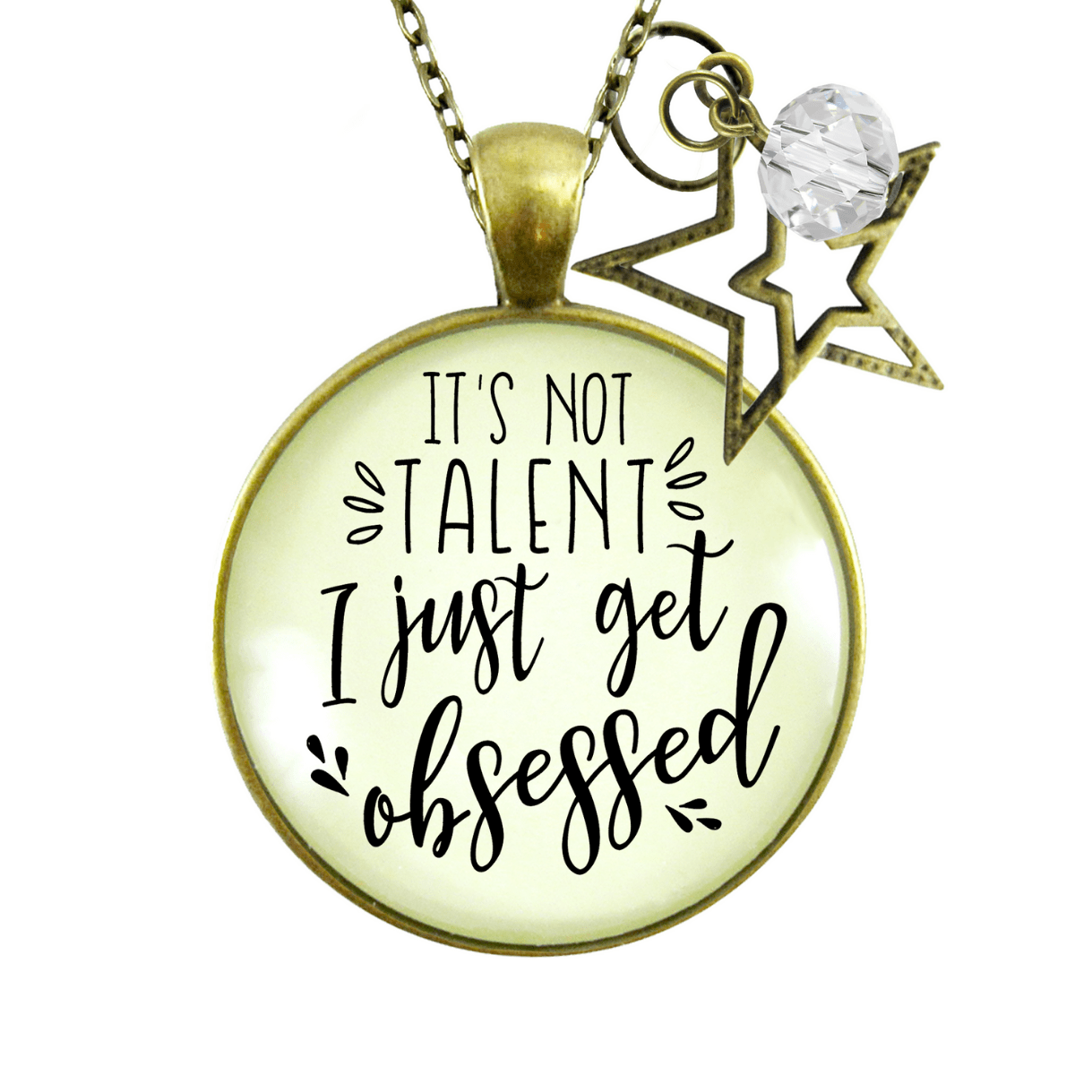 Gutsy Goodness Hustle Novelty Necklace It's Not Talent I Just Get Obsessed Boss Attitude Jewelry - Gutsy Goodness Handmade Jewelry;Hustle Novelty Necklace It's Not Talent I Just Get Obsessed Boss Attitude Jewelry - Gutsy Goodness Handmade Jewelry Gifts