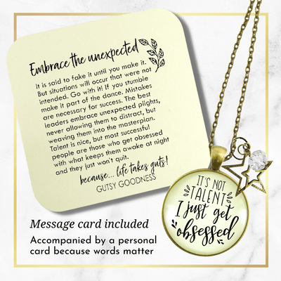 Gutsy Goodness Hustle Novelty Necklace It's Not Talent I Just Get Obsessed Boss Attitude Jewelry - Gutsy Goodness Handmade Jewelry;Hustle Novelty Necklace It's Not Talent I Just Get Obsessed Boss Attitude Jewelry - Gutsy Goodness Handmade Jewelry Gifts