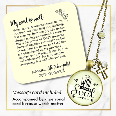 Gutsy Goodness Inspirational Faith Necklace It is Well with My Soul Hymn Jewelry - Gutsy Goodness Handmade Jewelry;Inspirational Faith Necklace It Is Well With My Soul Hymn Jewelry - Gutsy Goodness Handmade Jewelry Gifts