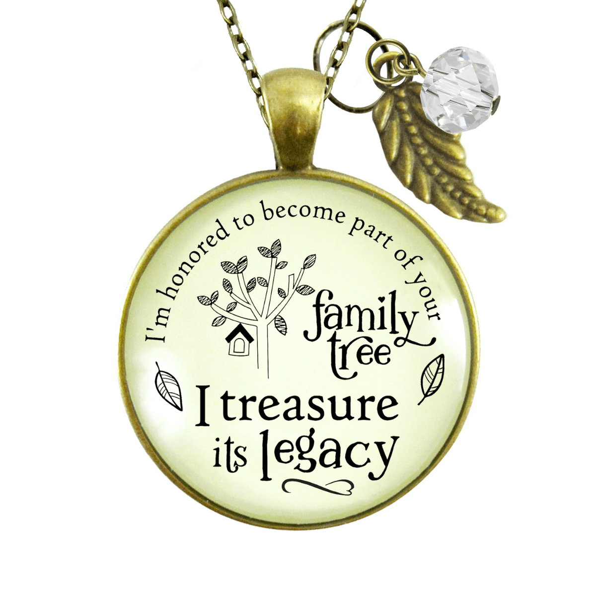 Mother Necklace Family Tree Jewelry Blended Step in Law Families Gift - Gutsy Goodness