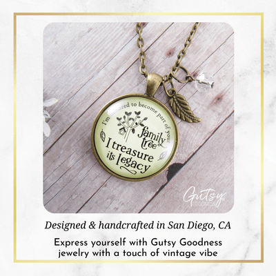 Mother Necklace Family Tree Jewelry Blended Step in Law Families Gift - Gutsy Goodness