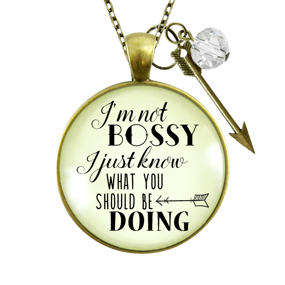 Gutsy Goodness I'm Not Bossy I Just Know What You Should Be Doing Necklace Jewelry Gift - Gutsy Goodness Handmade Jewelry;I'm Not Bossy I Just Know What You Should Be Doing Necklace Jewelry Gift - Gutsy Goodness Handmade Jewelry Gifts