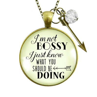 Gutsy Goodness I'm Not Bossy I Just Know What You Should Be Doing Necklace Jewelry Gift - Gutsy Goodness Handmade Jewelry;I'm Not Bossy I Just Know What You Should Be Doing Necklace Jewelry Gift - Gutsy Goodness Handmade Jewelry Gifts