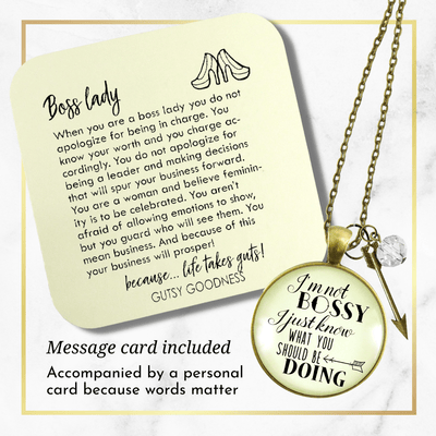 Gutsy Goodness I'm Not Bossy I Just Know What You Should Be Doing Necklace Jewelry Gift - Gutsy Goodness Handmade Jewelry;I'm Not Bossy I Just Know What You Should Be Doing Necklace Jewelry Gift - Gutsy Goodness Handmade Jewelry Gifts