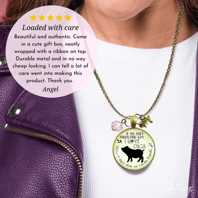 Gutsy Goodness Pig Friendship Necklace Country Girl Pig Lovers Inspired Jewelry - Gutsy Goodness;Pig Friendship Necklace Country Girl Pig Lovers Inspired Jewelry - Gutsy Goodness Handmade Jewelry Gifts