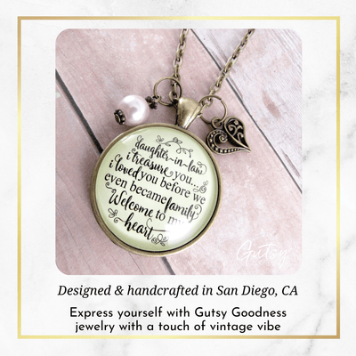 Gutsy Goodness Daughter in Law Necklace Treasure You Family Welcome Meaningful Jewelry - Gutsy Goodness;Daughter In Law Necklace Treasure You Family Welcome Meaningful Jewelry - Gutsy Goodness Handmade Jewelry Gifts