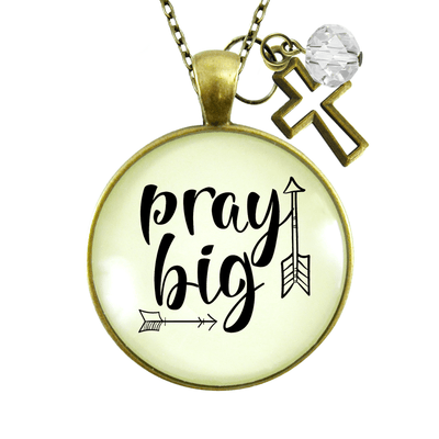 Gutsy Goodness Pray Big Christian Saying Necklace Positive Life Attitude Jewelry - Gutsy Goodness Handmade Jewelry;Pray Big Christian Saying Necklace Positive Life Attitude Jewelry - Gutsy Goodness Handmade Jewelry Gifts