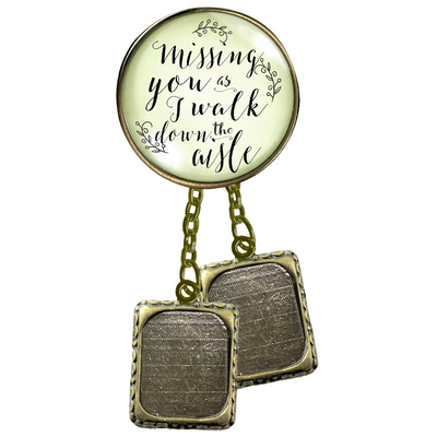 Wedding Memorial Boutonniere Pin Photo Frame Missing You Today For Men - Gutsy Goodness