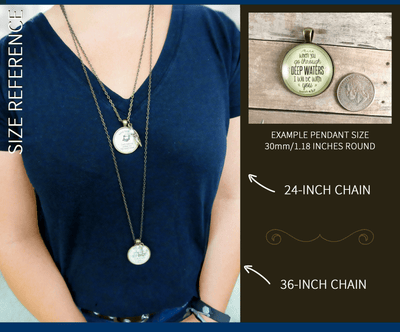 Resilient Woman Necklace Bundle Set of 2 | I Love The Person | She Has Fire In Her Soul 24" - Gutsy Goodness Handmade Jewelry