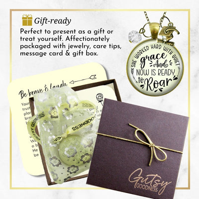 Graduation Necklace She Worked Hard Quiet Grace Congratulations Graduate