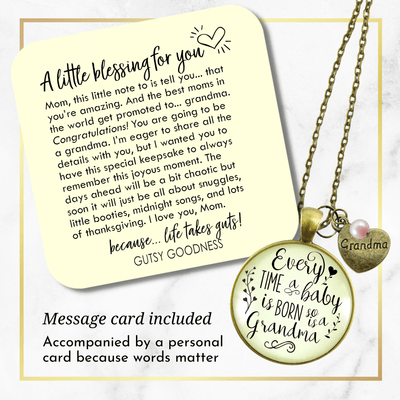 Gutsy Goodness Baby Gender Reveal Necklace Grandchild Born So is Grandma Gift - Gutsy Goodness Handmade Jewelry;Baby Gender Reveal Necklace Grandchild Born So Is Grandma Gift - Gutsy Goodness Handmade Jewelry Gifts