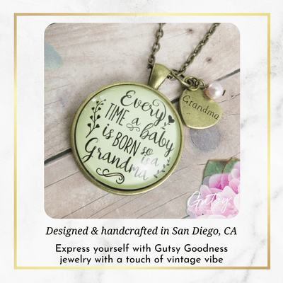 Gutsy Goodness Baby Gender Reveal Necklace Grandchild Born So is Grandma Gift - Gutsy Goodness Handmade Jewelry;Baby Gender Reveal Necklace Grandchild Born So Is Grandma Gift - Gutsy Goodness Handmade Jewelry Gifts