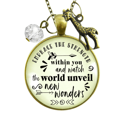 Gutsy Goodness Giraffe Necklace Embrace Strength Within You Adventure Theme Jewelry - Gutsy Goodness Handmade Jewelry;Giraffe Necklace Embrace Strength Within You Adventure Theme Jewelry - Gutsy Goodness Handmade Jewelry Gifts