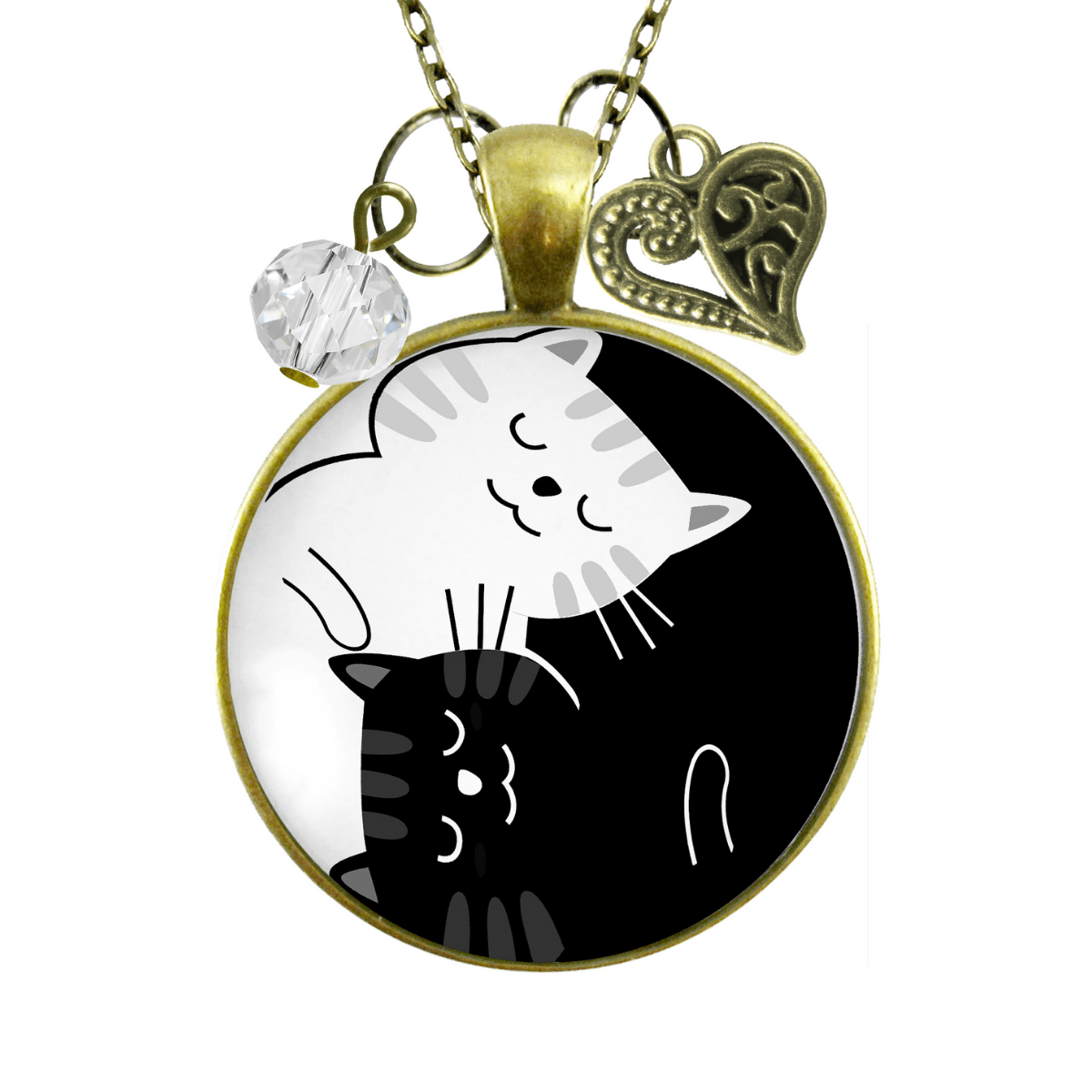 Yin and yang cat 2025 necklace