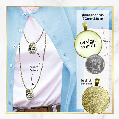 Handmade Gutsy Goodness Jewelry Home Is The Barn Where My Horse Is Necklace Western Boho Country Girl Charm Jewelry & Message Card
